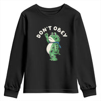 Portland Frog Youth Sweatshirt Don't Obey Inflatable Costume Protest - Wonder Print Shop