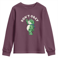 Portland Frog Youth Sweatshirt Don't Obey Inflatable Costume Protest - Wonder Print Shop