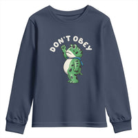 Portland Frog Youth Sweatshirt Don't Obey Inflatable Costume Protest - Wonder Print Shop