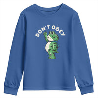 Portland Frog Youth Sweatshirt Don't Obey Inflatable Costume Protest - Wonder Print Shop