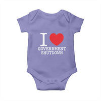 I Love Government Shutdown Baby Onesie Libertarian Anarchist - Wonder Print Shop