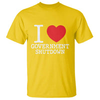I Love Government Shutdown T Shirt Libertarian Anarchist - Wonder Print Shop
