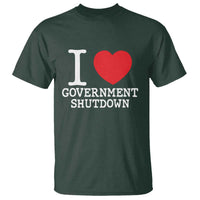 I Love Government Shutdown T Shirt Libertarian Anarchist - Wonder Print Shop