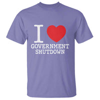 I Love Government Shutdown T Shirt Libertarian Anarchist - Wonder Print Shop