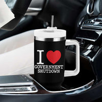 I Love Government Shutdown Tumbler With Handle Libertarian Anarchist - Wonder Print Shop