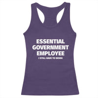 Essential Government Employee Racerback Tank Top Government Shutdown - Wonder Print Shop