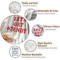 Let's Get Sendy 67 Throw Blanket Funny 6 7 Six Seven 6 7endy Meme - Wonder Print Shop