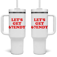 Let's Get Sendy 67 Tumbler With Handle Funny 6 7 Six Seven 6 7endy Meme - Wonder Print Shop