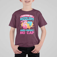 Listen Up Rizzlers This Sigma Has 67 Aura Energy Six Seven T Shirt For Kid Baseball Drip Number 67 - Wonder Print Shop