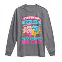 Listen Up Rizzlers This Sigma Has 67 Aura Energy Six Seven Long Sleeve Shirt Baseball Drip Number 67 - Wonder Print Shop