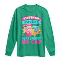 Listen Up Rizzlers This Sigma Has 67 Aura Energy Six Seven Long Sleeve Shirt Baseball Drip Number 67 - Wonder Print Shop