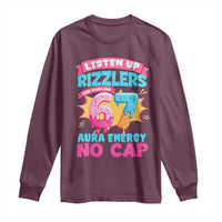 Listen Up Rizzlers This Sigma Has 67 Aura Energy Six Seven Long Sleeve Shirt Baseball Drip Number 67 - Wonder Print Shop
