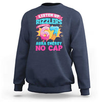 Listen Up Rizzlers This Sigma Has 67 Aura Energy Six Seven Sweatshirt Baseball Drip Number 67 - Wonder Print Shop