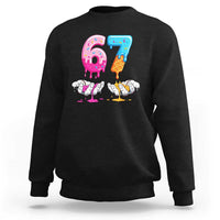 Funny 67 Six Seven Ice Cream Drip Sweatshirt Cool Meme 6 7 Funny Number Couple Matching Costume - Wonder Print Shop