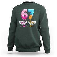 Funny 67 Six Seven Ice Cream Drip Sweatshirt Cool Meme 6 7 Funny Number Couple Matching Costume - Wonder Print Shop