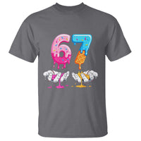 Funny 67 Six Seven Ice Cream Drip T Shirt Cool Meme 6 7 Funny Number Couple Matching Costume - Wonder Print Shop