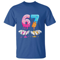 Funny 67 Six Seven Ice Cream Drip T Shirt Cool Meme 6 7 Funny Number Couple Matching Costume - Wonder Print Shop