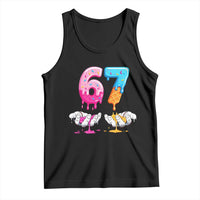 Funny 67 Six Seven Ice Cream Drip Tank Top Cool Meme 6 7 Funny Number Couple Matching Costume - Wonder Print Shop