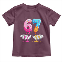 Funny 67 Six Seven Ice Cream Drip Toddler T Shirt Cool Meme 6 7 Funny Number Couple Matching Costume - Wonder Print Shop