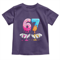 Funny 67 Six Seven Ice Cream Drip Toddler T Shirt Cool Meme 6 7 Funny Number Couple Matching Costume - Wonder Print Shop