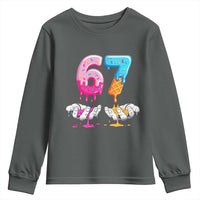 Funny 67 Six Seven Ice Cream Drip Youth Sweatshirt Cool Meme 6 7 Funny Number Couple Matching Costume - Wonder Print Shop