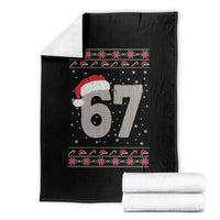 Funny Six Seven 6 7 Meme Ugly Christmas Throw Blanket Gen Alpha Slang - Wonder Print Shop
