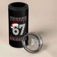 Funny Six Seven 6 7 Meme Ugly Christmas 4 in 1 Can Cooler Tumbler Gen Alpha Slang - Wonder Print Shop