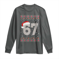 Funny Six Seven 6 7 Meme Ugly Christmas Long Sleeve Shirt Gen Alpha Slang - Wonder Print Shop