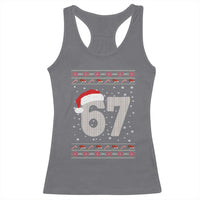 Funny Six Seven 6 7 Meme Ugly Christmas Racerback Tank Top Gen Alpha Slang - Wonder Print Shop