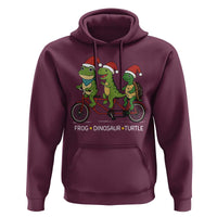 Subtle FDT Christmas Hoodie Frog Dinosaur Turtle Political Satire - Wonder Print Shop