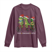 Subtle FDT Christmas Long Sleeve Shirt Frog Dinosaur Turtle Political Satire - Wonder Print Shop