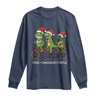 Subtle FDT Christmas Long Sleeve Shirt Frog Dinosaur Turtle Political Satire - Wonder Print Shop