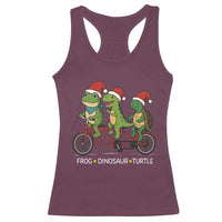 Subtle FDT Christmas Racerback Tank Top Frog Dinosaur Turtle Political Satire - Wonder Print Shop