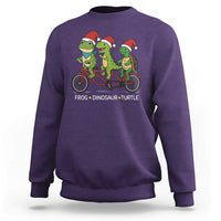 Subtle FDT Christmas Sweatshirt Frog Dinosaur Turtle Political Satire - Wonder Print Shop