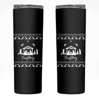 Nativity Scene Christmas Skinny Tumbler Christian True Story Jesus Birth Ugly Xmas - Wonder Print Shop