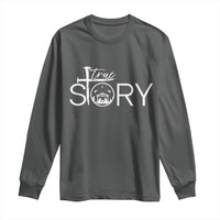 Christian True Story Long Sleeve Shirt Nativity Scene Christmas Faith Cross Jesus Birth - Wonder Print Shop