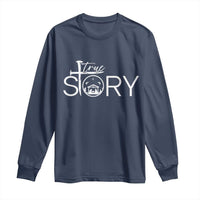 Christian True Story Long Sleeve Shirt Nativity Scene Christmas Faith Cross Jesus Birth - Wonder Print Shop