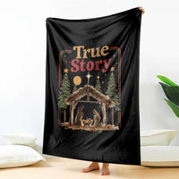 Vintage Nativity Scene Throw Blanket Christian Christmas True Story Jesus Birth - Wonder Print Shop