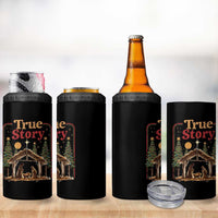 Vintage Nativity Scene 4 in 1 Can Cooler Tumbler Christian Christmas True Story Jesus Birth - Wonder Print Shop