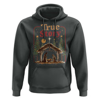 Vintage Nativity Scene Hoodie Christian Christmas True Story Jesus Birth - Wonder Print Shop