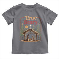 Vintage Nativity Scene Toddler T Shirt Christian Christmas True Story Jesus Birth - Wonder Print Shop