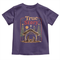Vintage Nativity Scene Toddler T Shirt Christian Christmas True Story Jesus Birth - Wonder Print Shop