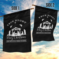 True Story Merry Christmas Garden Flag Christian Xmas True Story Jesus Birth - Wonder Print Shop