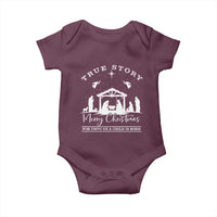 True Story Merry Christmas Baby Onesie Christian Xmas True Story Jesus Birth - Wonder Print Shop