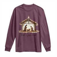 Nativity Scene Long Sleeve Shirt Christian Christmas Jesus Best Gift Ever - Wonder Print Shop
