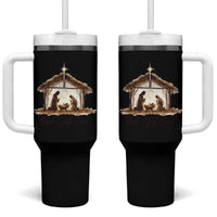 Nativity Scene Tumbler With Handle Christian Christmas Jesus Best Gift Ever - Wonder Print Shop