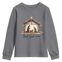 Nativity Scene Youth Sweatshirt Christian Christmas Jesus Best Gift Ever - Wonder Print Shop