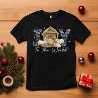 Nativity Scene T Shirt Christian Christmas Jesus Joy To The World - Wonder Print Shop