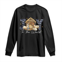 Nativity Scene Long Sleeve Shirt Christian Christmas Jesus Joy To The World - Wonder Print Shop