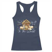 Nativity Scene Racerback Tank Top Christian Christmas Jesus Joy To The World - Wonder Print Shop